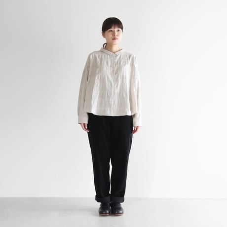 【HUIS.】 綿ウールタイプライタークロススカートパンツ ダークカーキ HUIS.】 綿ウールタイプライタークロススカートパンツ ダーク