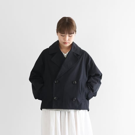 HUIS 遠州織物 コットンPコートジャケット ダウンプルーフコットンPコートジャケット （ホワイトベージュ