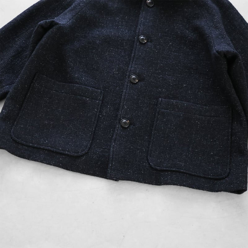 HUIS〜遠州織物〜尾州ショートコート HUIS×尾州”縮絨ウールフランネルワイドショートコート 311を