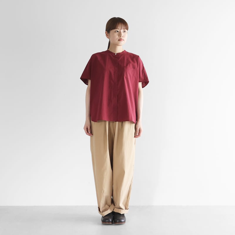 ゆるふわコットンコクーンブラウス（ザクロ）【レディス】U117