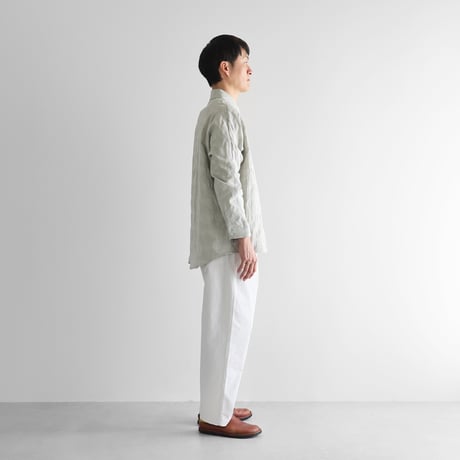 先染めバフクロスセミワイドパンツ（オフホワイト）【ユニセックス】512