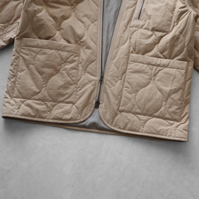 ダウンプルーフコットンsunstate中綿キルティングコート（ビスケット