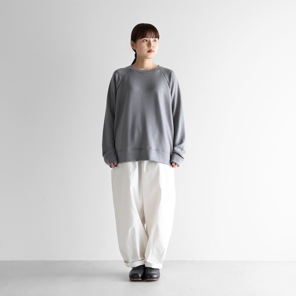 HUIS in house］メリノオプティモウォッシャブルウールプレーンプル 