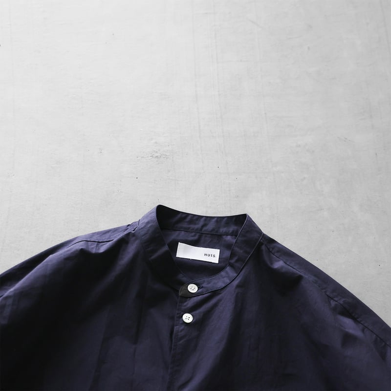 ばちばちタイプライタークロスバンドカラーオーバーシャツ（ダーク