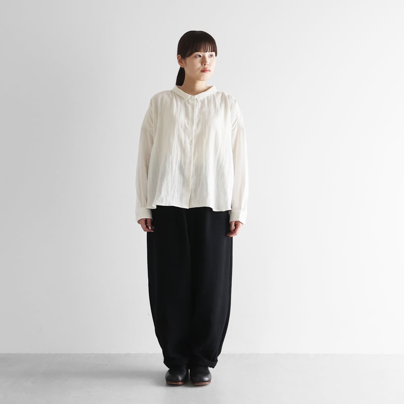 厚手モールスキンバルーンパンツロング（ブラック）【ユニセックス