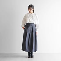 フランス綾ロングスカート（ブラック）【レディス】U402 | HUIS