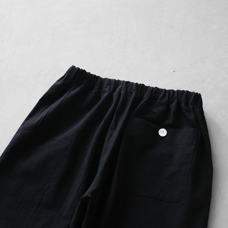 やわらかシーチングコットンイージーワークパンツL（ブラック）【ユニ