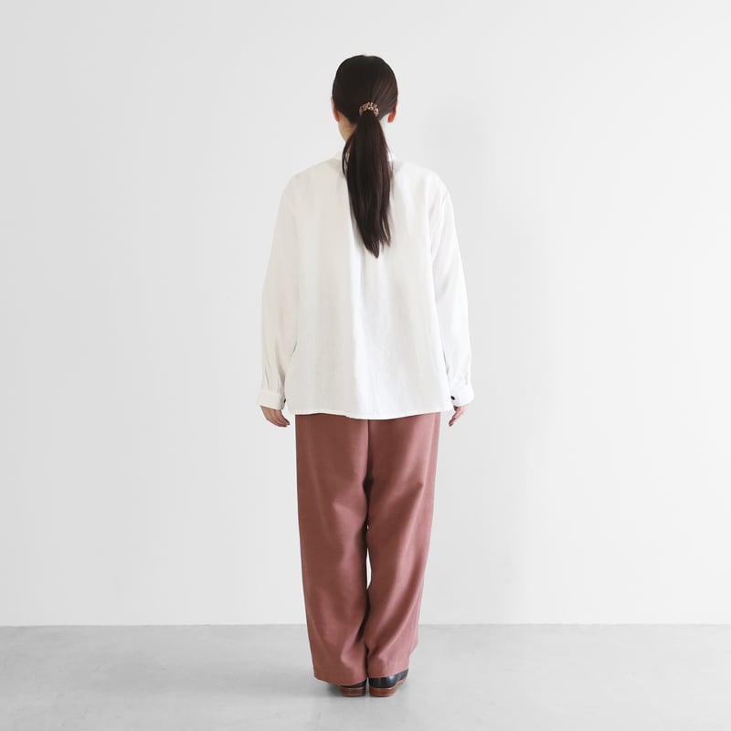 オールドレピアリネンタックブラウス（ホワイト）【レディス】U113