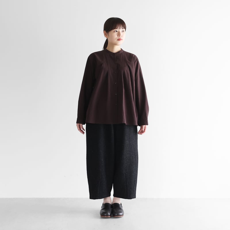 HUIS×尾州”縮絨リネンウールバルーンパンツ（ブラック）【ユニセックス