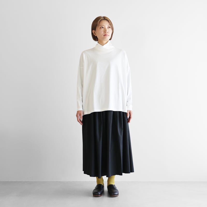 オーガニックコットンビエラロングスカート（ブラック