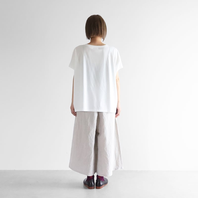 HUIS in house］SUVIN COTTONフレンチスリーブスクエア