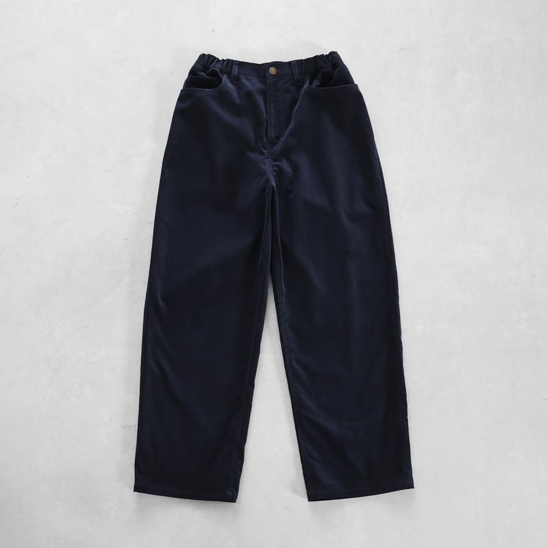 極細畝コーデュロイワイドストレートワークパンツ(極細畝・ダーク