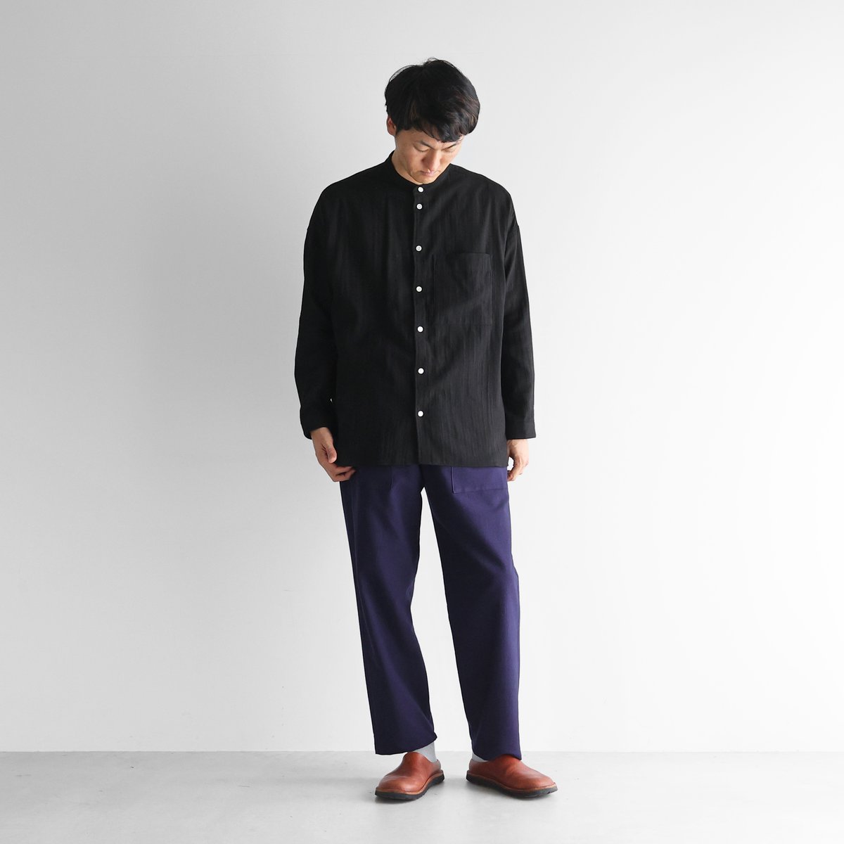 HUIS遠州織物コーデュロイパンツ507みじんコール HUIS.】507 みじんコールイージーワークパンツ（ダークネイビー