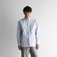 オーガニックコットンビッグシャツ（ラベンダーストライプ）【ユニセックス】011