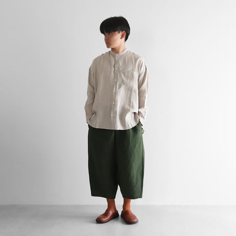 バンブーリネンサルエルバルーンパンツ（エバーグリーン）【ユニセックス】511