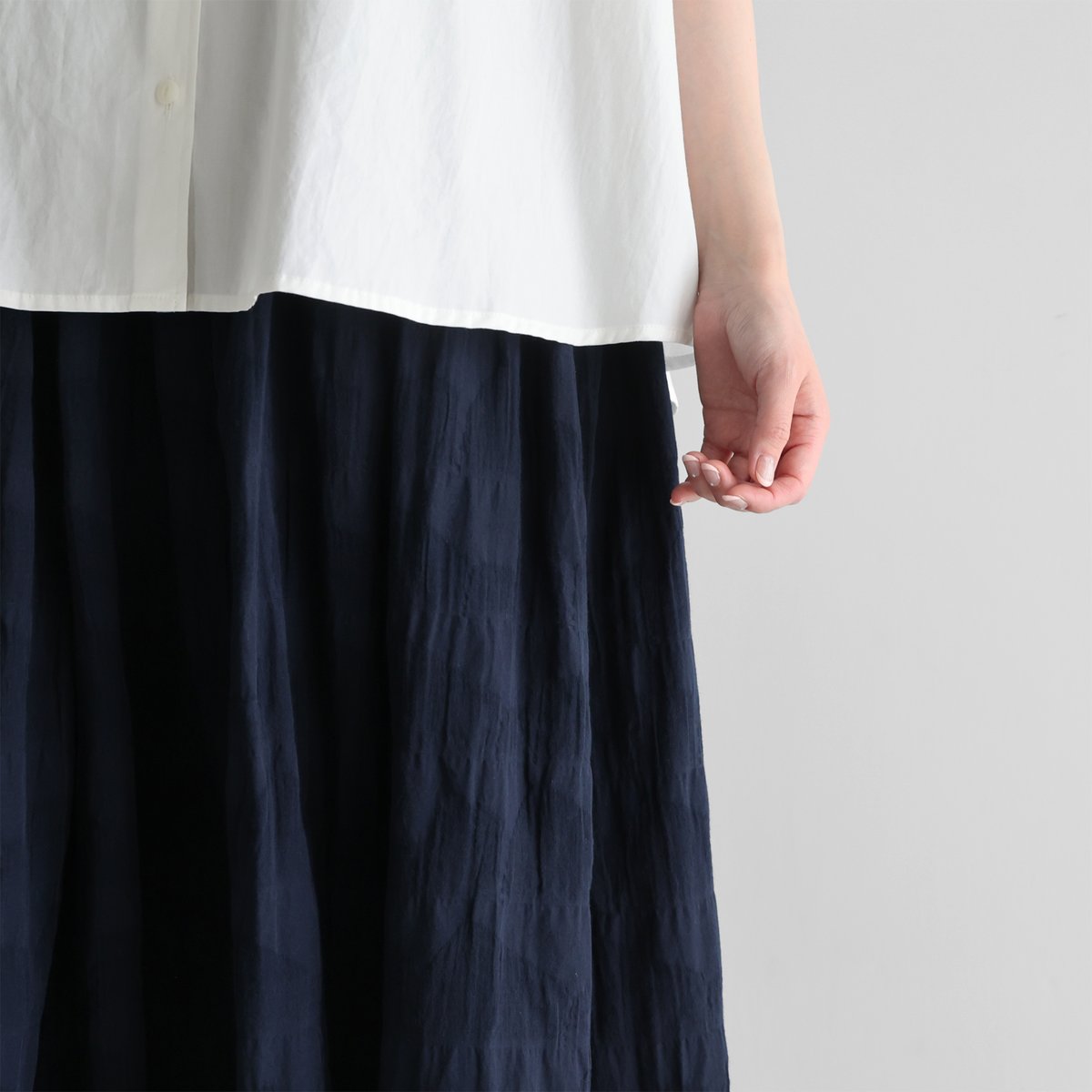 未使用品✨️ グレースコンチネンタル リップジャガードスカート ネイビー日本製 リップジャガードスカート / GRACE CONTINENTAL | GRACE