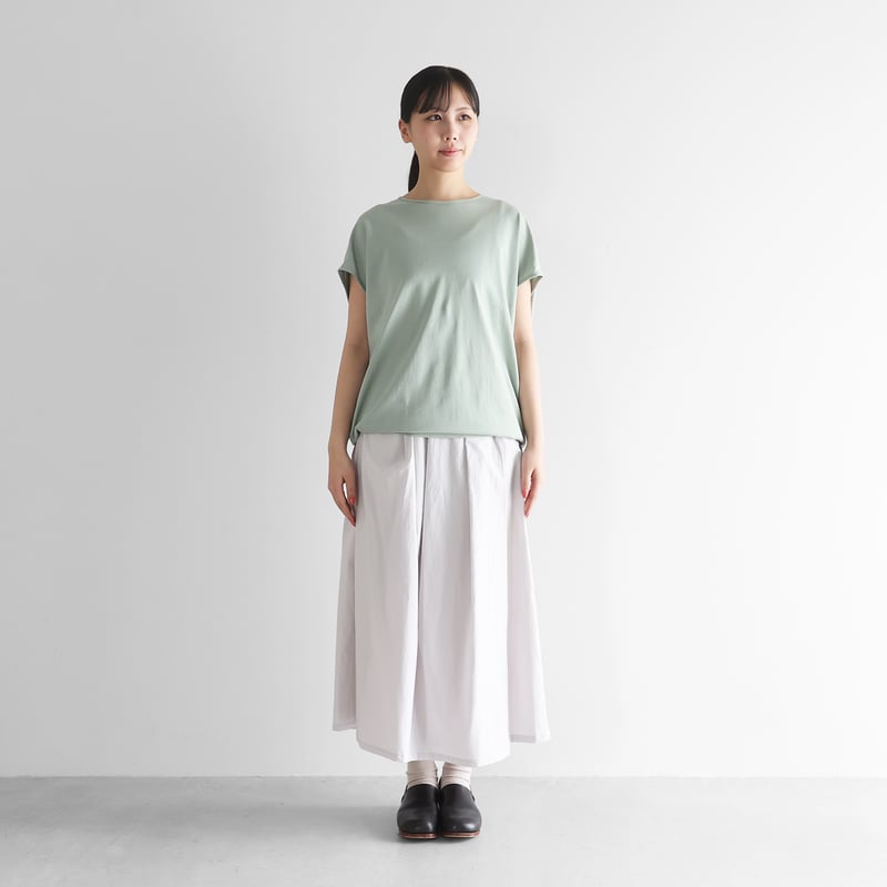 HUIS in house］SUVIN COTTONフレンチスリーブコクーンカットソー（ジェ