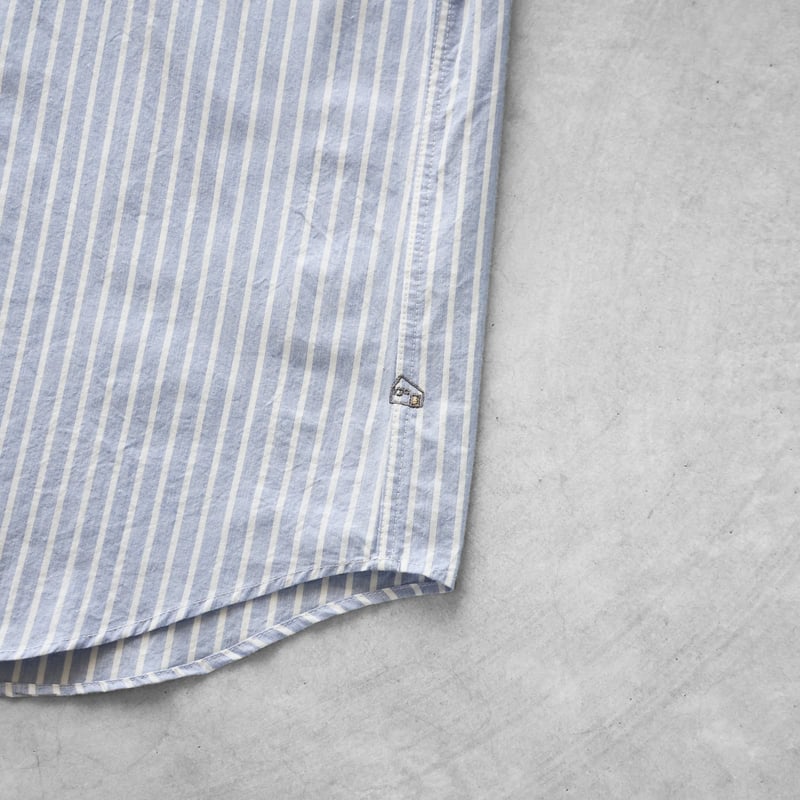 オーガニックコットンシャツ（ラベンダーストライプ）【ユニセックス  