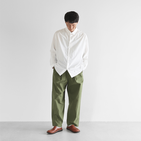 バフクロスワイドパンツ（カーキ）【ユニセックス】504