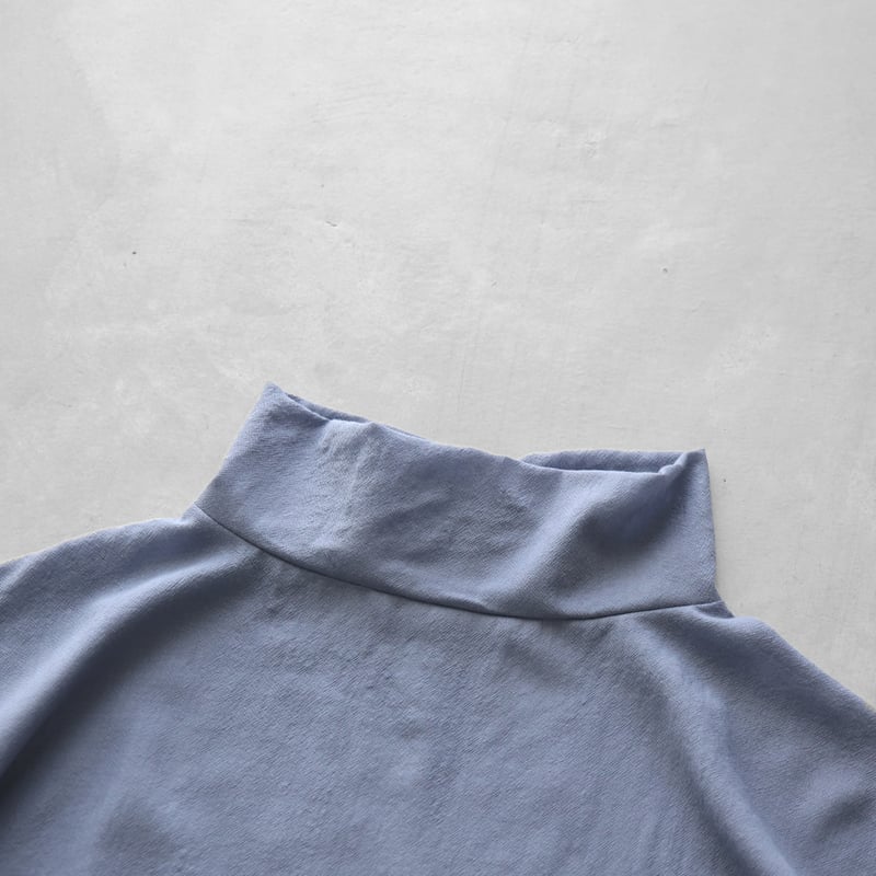 ウォッシャブルウールタートルネック半袖プルオーバー