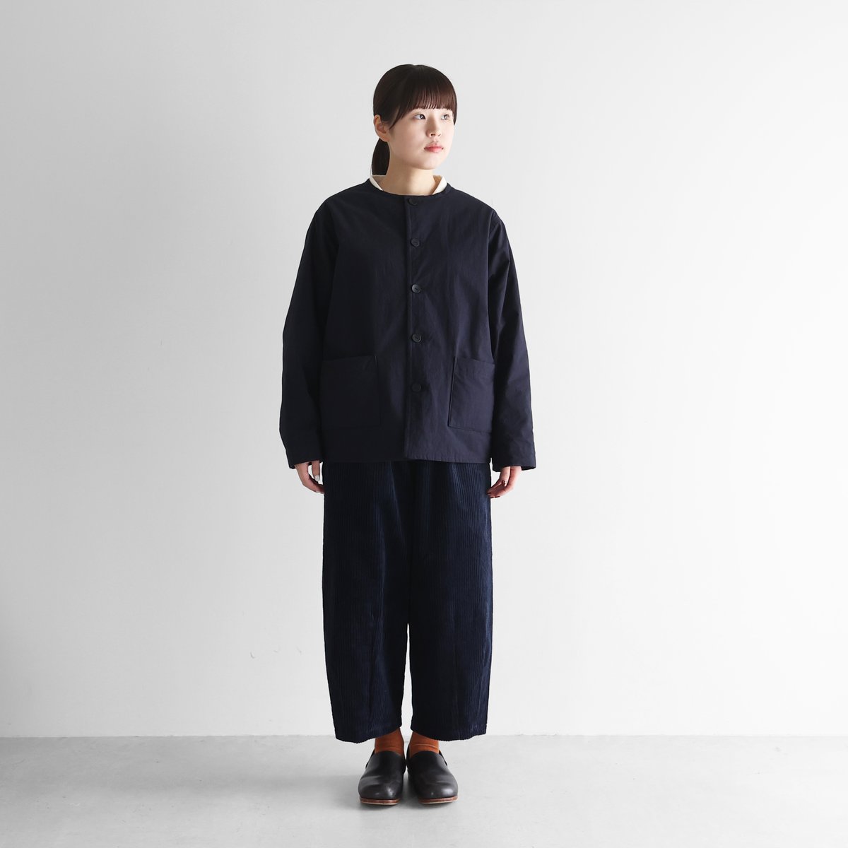 HUIS ダウンプルーフコットン　sunstate 中綿ジャケット バフクロスsunstate中綿ジャケット（ダークネイビー）【ユニセックス