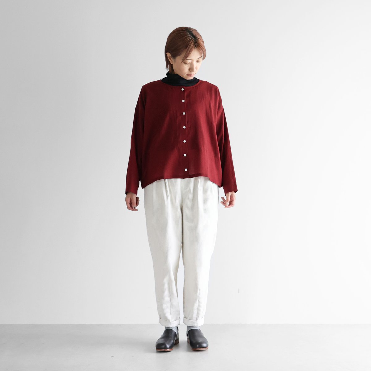 〜専用〜　ハウスHUIS◆ウォッシャブルウールショートカーディガン◆ダークグレー 遠州織物ハウスHUIS◇ウォッシャブルウールショートカーディガン