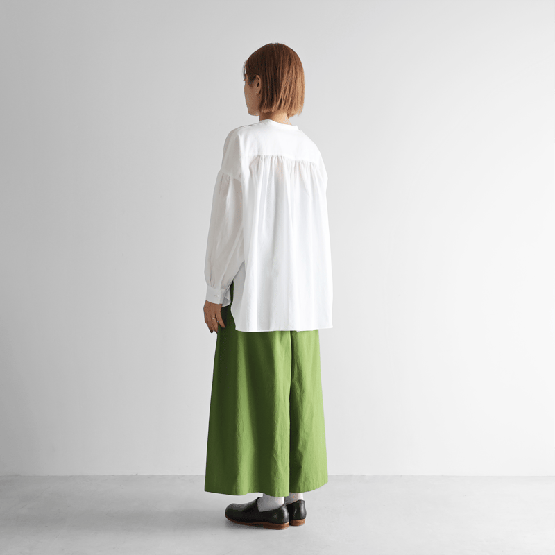 オーガニックコットンスカートパンツ（グラスグリーン）【ユニ