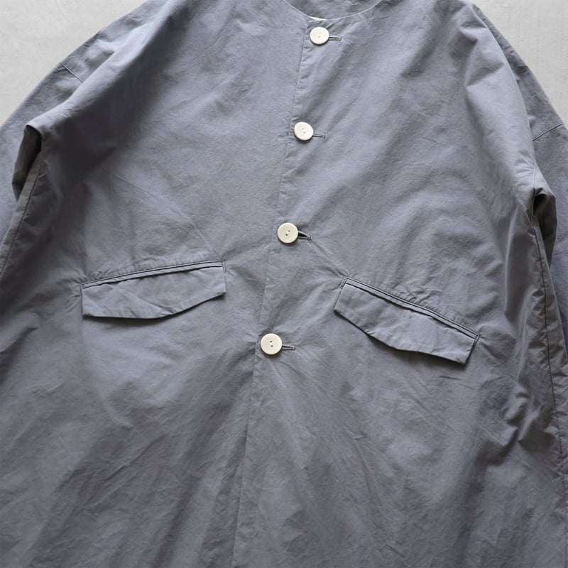 ダウンプルーフコットンふかふかオーバーコート（スチールグレー