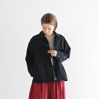 本日限定価格★タグ付き新品未使用品【SACRA】CPOシャツジャケット　黒 SERACE（セラス）の「【SERACE】Long over military CPO shirt