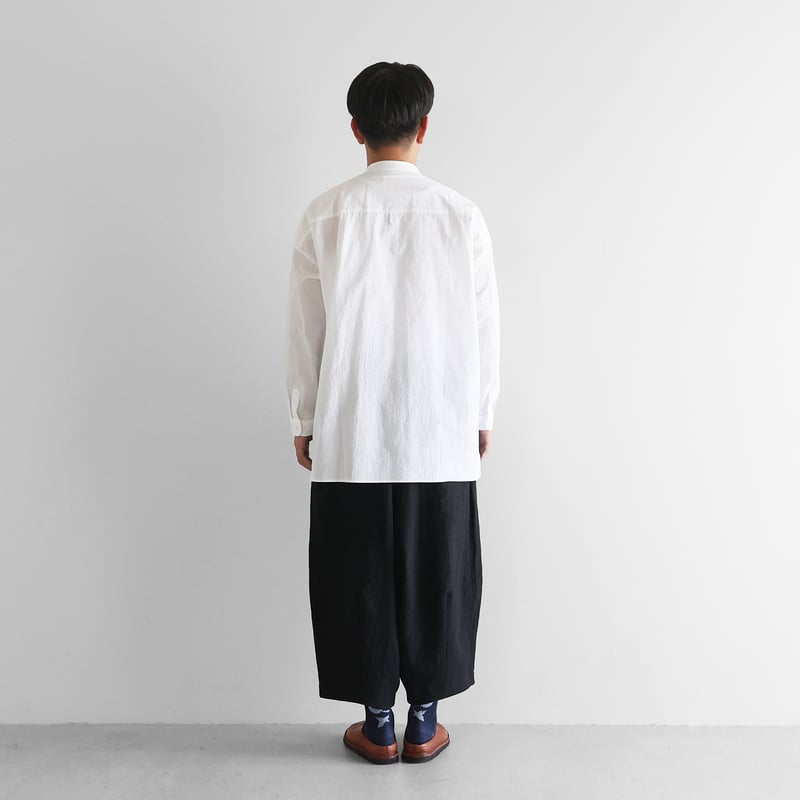 オールドレピア天日干しラミーリネンサルエルバルーンパンツ（ブラック