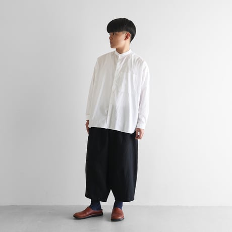オールドレピア天日干しラミーリネンサルエルバルーンパンツ（ブラック）【ユニセックス】511