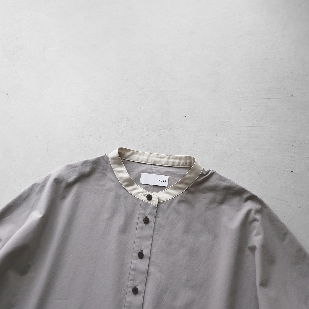 極美品＊Veritecoeur コットン　シャツ　ワンピース　長袖　グレー 極美品＊Veritecoeur コットン シャツ ワンピース 長袖 グレー