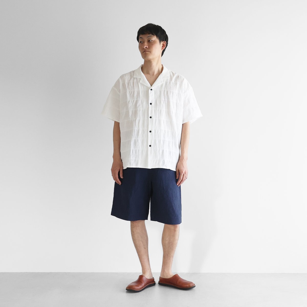 HUIS バンブーリネンオーバーオール ネイビー ユニセックス 509 フリー バンブーリネンオーバーオール （ネイビー）【ユニセックス】509