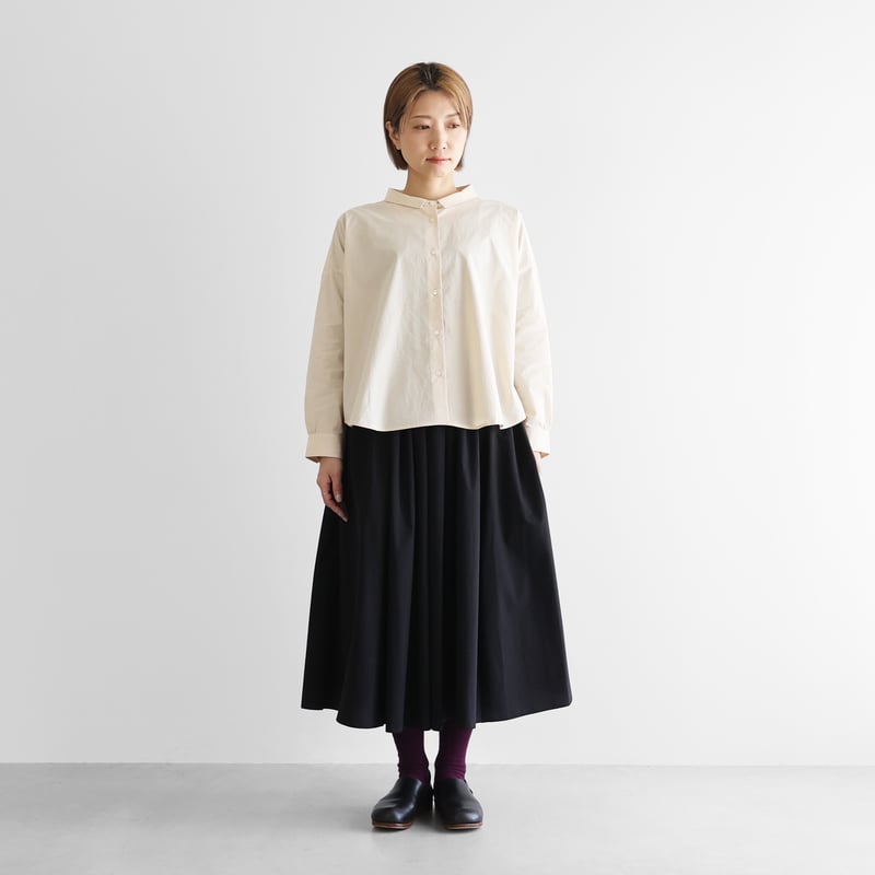 遠州織物×久留女木の棚田プロジェクト】棚田コットンワイドブラウス