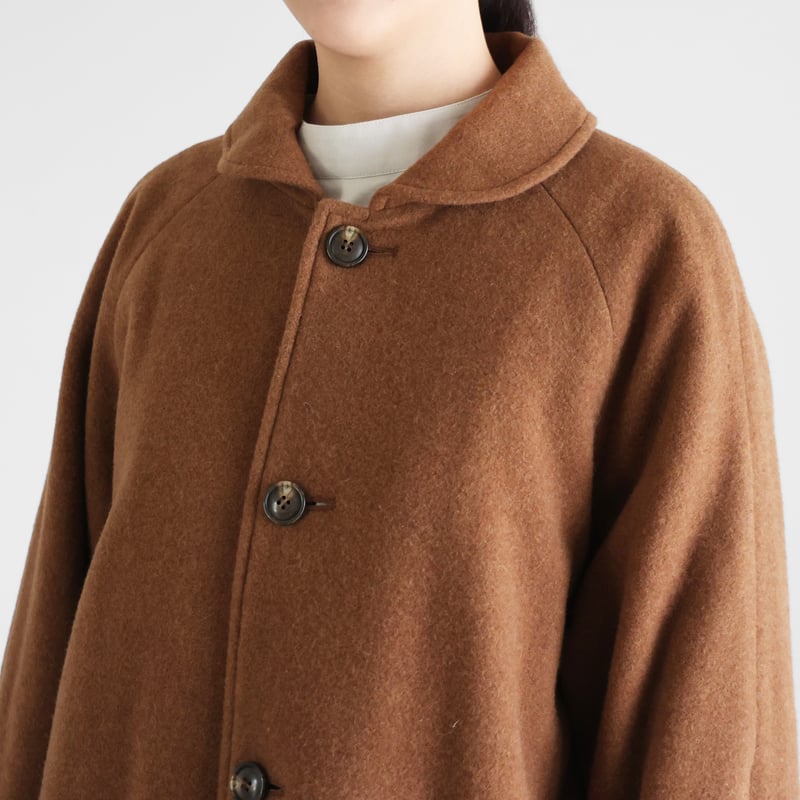 HUIS ハウス遠州織物縮絨ウールフランネルミドルコート 316 ユニセックス HUIS×尾州”縮絨ウールフランネルミドルコート 316をリリースしました