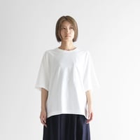 ［HUIS in house］SUVIN COTTONシームレスビッグTシャツ（白）【ユニセックス】CS105