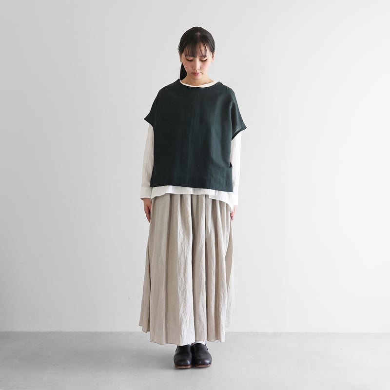 シャトルリネンロングスカートL（きなり）【レディス】U402L | HUIS