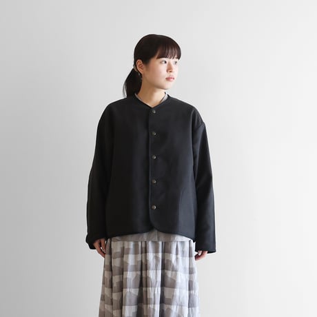 モールスキンパイピングブルゾン（ダークグレー）【ユニセックス】313