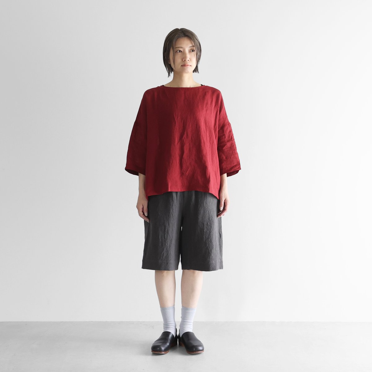 オールドレピア天日干しラミーリネン2wayショートパンツ