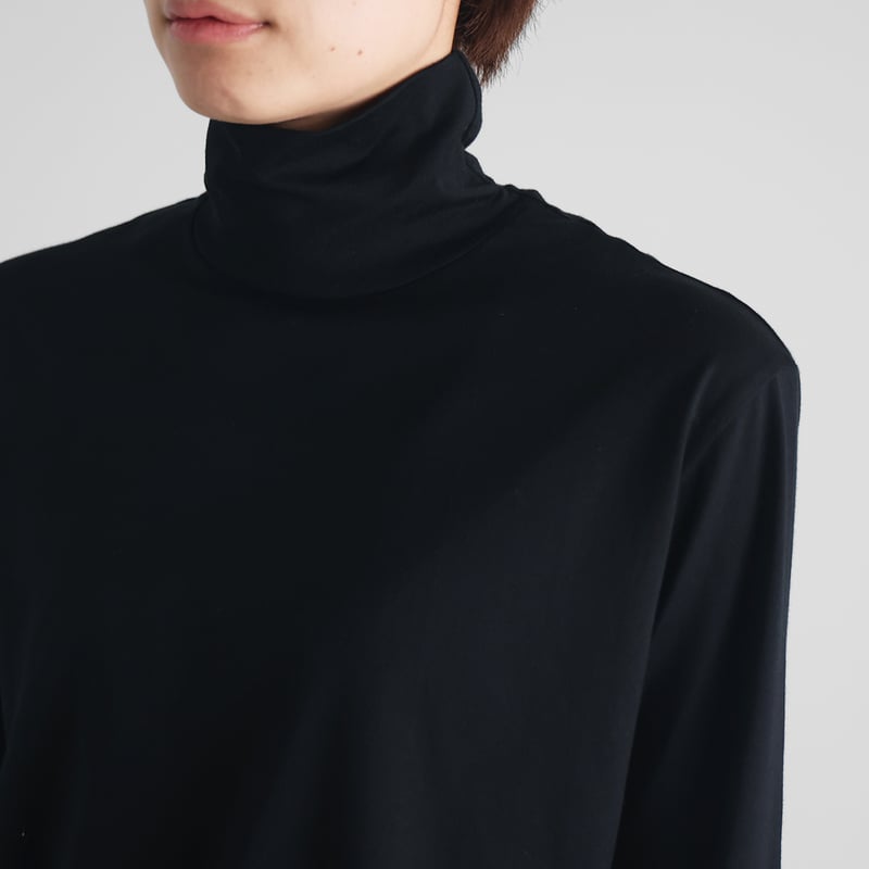 HUIS in house］SUVIN COTTON長袖タートルネックカットソー