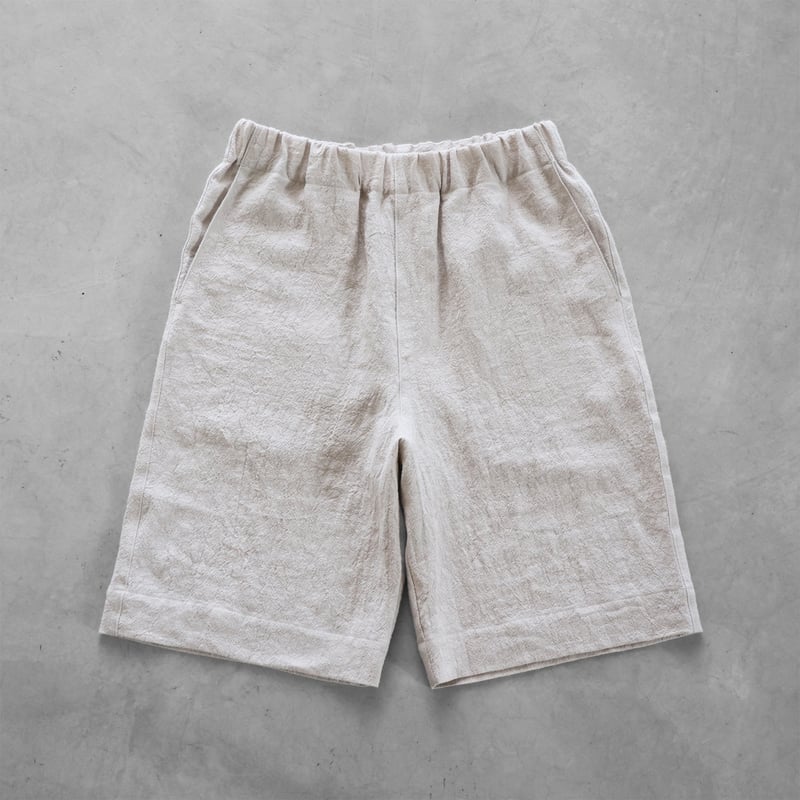 オールドレピア天日干しラミーリネン2wayショートパンツ（エクリュ