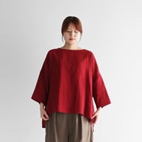 シャトルダブルガーゼワイドプルオーバ（ダークレッド）【レディス】U612