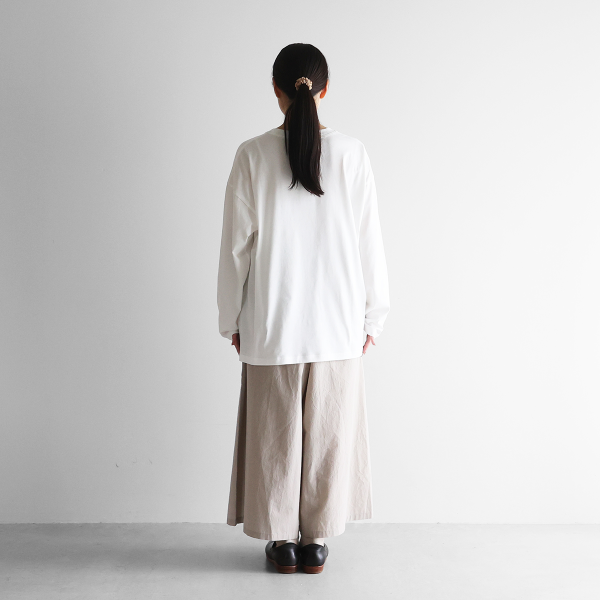 HUIS in house］SUVIN COTTONカットソーL（ホワイト）【ユニセックス】