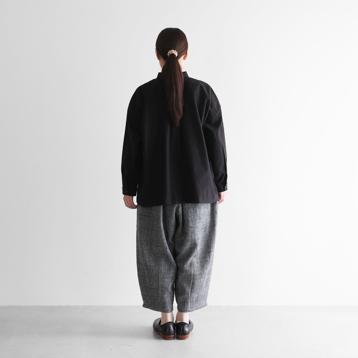 HUIS×尾州”縮絨ウールバルーンパンツ（グレンチェック）【ユニセックス