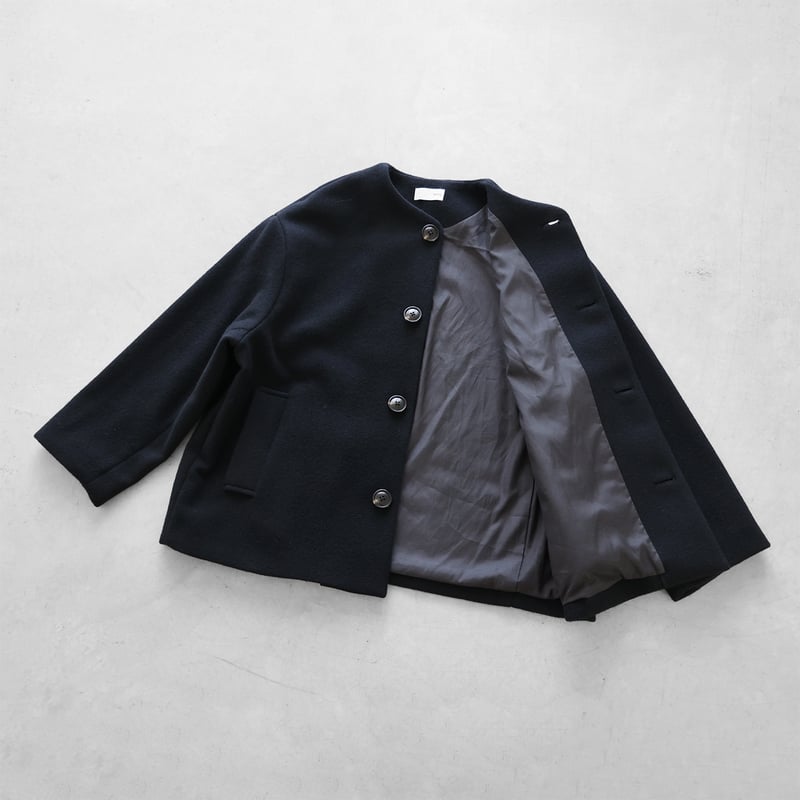 ＨＵＩＳ遠州織物 “HUIS×尾州”縮絨ウールフランネルワイドショートコート HUIS×尾州”縮絨ウールフランネルワイドショートコート 311を