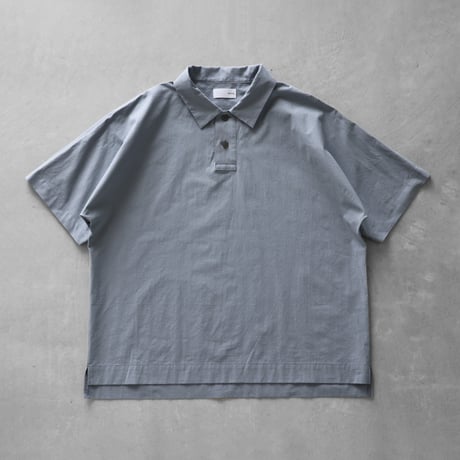 オーガニックコットン半袖ポロシャツ（ブルーグレー）【ユニセックス】616