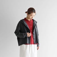 ウォッシャブルウールショートカーディガン（ダークレッド