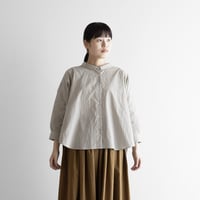 8分袖コードレーンワイドブラウス（グレージュ）【レディス】U108