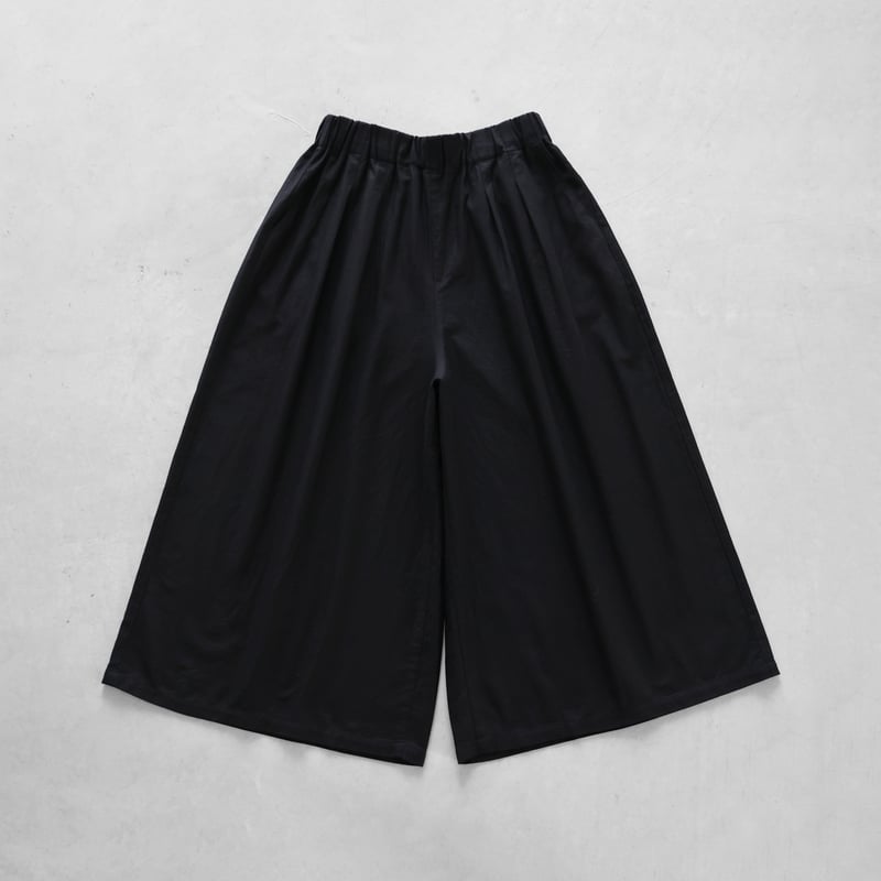 名古屋黒紋付染］フランス綾スカートパンツ（山勝ブラック）【ユニ