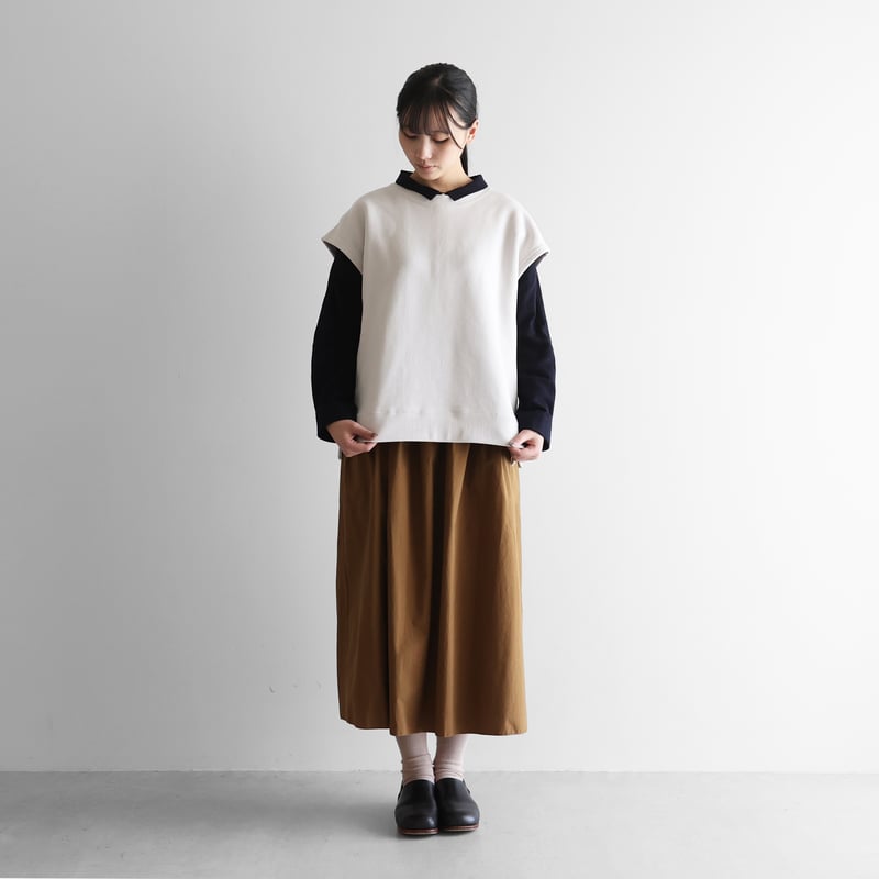 HUIS in house］SUVINスウェットゆるベスト（ホワイトグレー）【ユニ